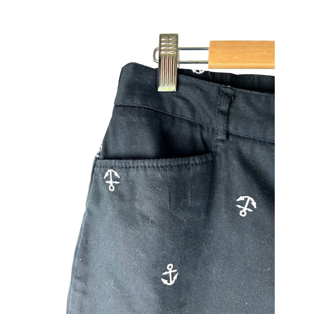 Fisherman, Coastal Grandma Nautical Embroidered Capris Pants, Women's 12 - Picture 6 of 10